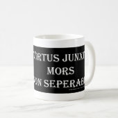 Virtus Junxit Mors Non Separabit Koffiemok (Voorkant rechts)