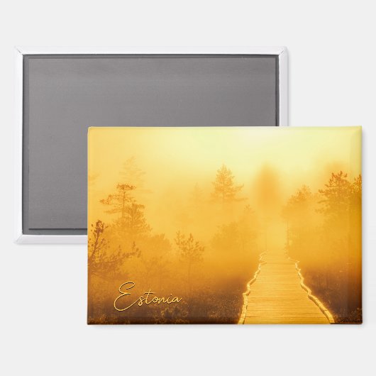 Viru Bog Golden Sunrise Magneet (Voorkant / Achterkant)