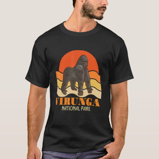 Virunga National Park Congo Gorilla Safari Africa  T-shirt (Voorkant)