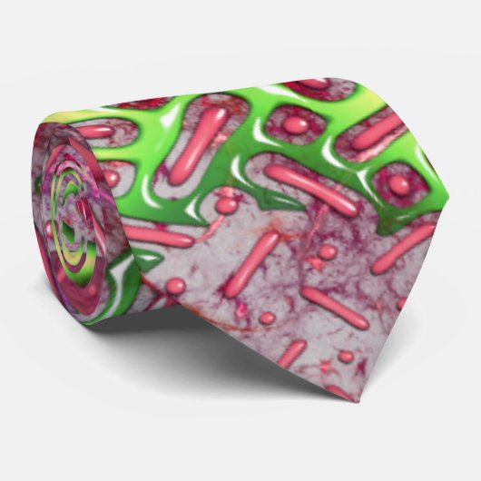 Virus 3D gesmolten glas Stropdas (Opgerold)