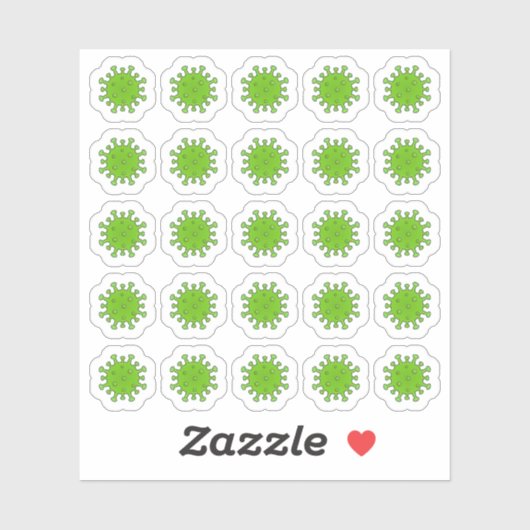 Virus Bacteriën Kiembaard Medisch Ziekedag Planner Sticker (Vel)