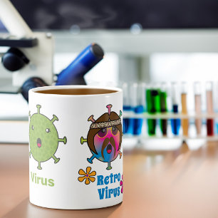 Virus en Retro Virus Funny Koffiemok