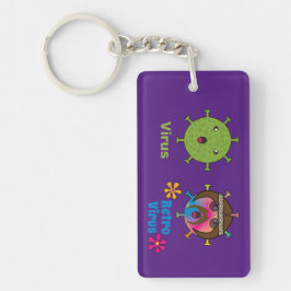 Virus en Retro Virus Funny Sleutelhanger