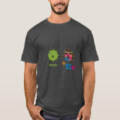 Virus en Retro Virus Funny T-shirt (Voorkant)