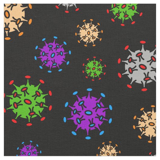 virus op zwart stof (Close Up)
