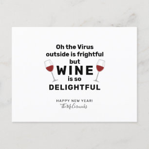 Virus Outside is een vriendelijke Funny-kerstun Feestdagenkaart