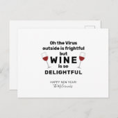 Virus Outside is een vriendelijke Funny-kerstun Feestdagenkaart (Voorkant / Achterkant)