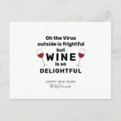 Virus Outside is een vriendelijke Funny-kerstun Feestdagenkaart (Voorkant)