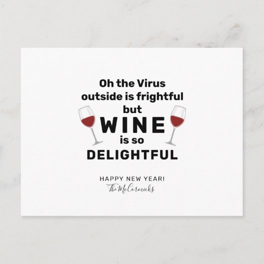 Virus Outside is een vriendelijke Funny-kerstun Feestdagenkaart (Voorkant)