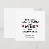 Virus Outside is een vriendelijke Funny-kerstun Feestdagenkaart (Voorkant / Achterkant)