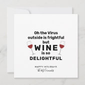 Virus Outside is een vriendelijke Funny-kerstun Feestdagenkaart (Voorkant)