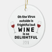 Virus Outside is een vriendelijke Funny-kerstun Keramisch Ornament (Links)