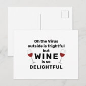 Virus Outside is een vriendelijke Funny Kerstwoord Feestdagenkaart (Voorkant / Achterkant)