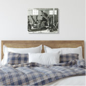 Virus uit het kalf halen canvas afdruk (Insitu (Slaapkamer))