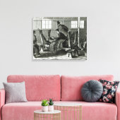 Virus uit het kalf halen canvas afdruk (Insitu (Woonkamer))