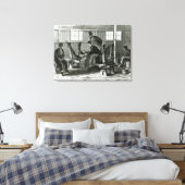 Virus uit het kalf halen canvas afdruk (Insitu (Slaapkamer))