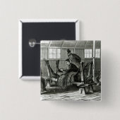 Virus uit het kalf halen vierkante button 5,1 cm (Voorkant /achterkant)