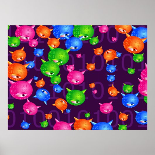 Virusachtergrond Poster (Voorkant)