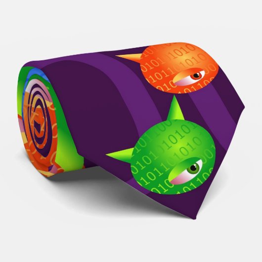 Virusachtergrond Stropdas (Opgerold)