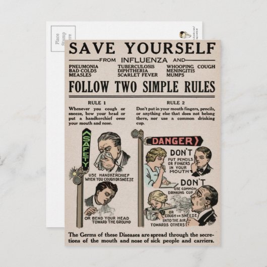 Viruspreventie Briefkaart (Voorkant / Achterkant)