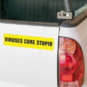 VIRUSSEN GENEZEN DOM BUMPERSTICKER (Op Truck)