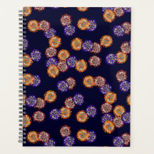 Virussen in Paars, rood en Oranje