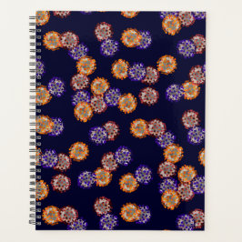 Virussen in Paars, rood en Oranje Planner