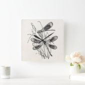  virustypering van de Maagd Dragonfly - Gepersonal Vierkante Klok (Huis)