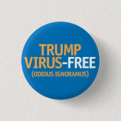 virusvrij van Trump Ronde Button 3,2 Cm (Voorkant)