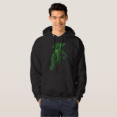 Vis 02 Groen Hoodie (Voorkant volledig)