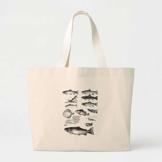 Vis 25 grote tote bag (Voorkant)