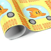 Vis 2.0 BIRTHDAY Verpakkingspapier GEEL Cadeaupapier (Rol Hoek)