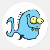 Vis 4 ronde sticker (Voorkant)