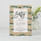 vis 60e verjaardagsfeestuitnodiging kaart (Staand voorkant)