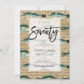 vis 70e verjaardagsfeestuitnodiging kaart (Voorkant)