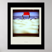 Vis-à-vis variatie 3D Computer Art zwart poster (Voorkant)