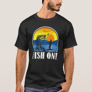 Vis Aan Baars Vissen Vintage Visser Kleding T-shirt