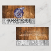 Vis aan de lijn | Wood Stone Visitekaartje (Voorkant / Achterkant)