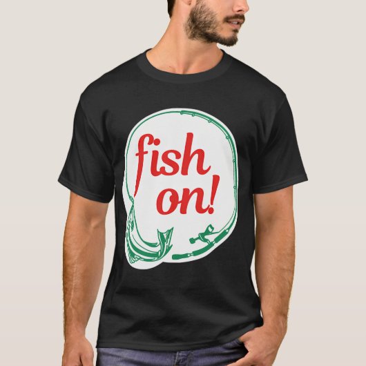 Vis Aan! Visstickers T-shirt (Voorkant)