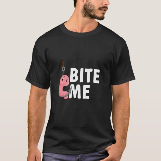 Vis aas worm wormen in de tuin t-shirt (Voorkant)