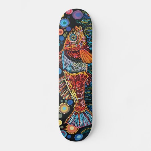 Vis - Aboriginal stijl - Skateboard Deck (Voorkant)