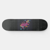 Vis achter net illustratie persoonlijk skateboard (Horizontaal)