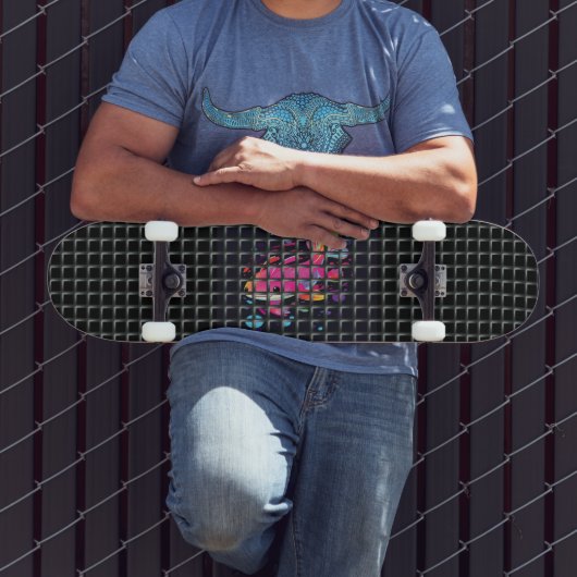 Vis achter net illustratie persoonlijk skateboard (Buiten 3)