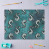 Vis-achtige Zee creaties op groene/Blauwgroen ontk Tissuepapier (Craft)