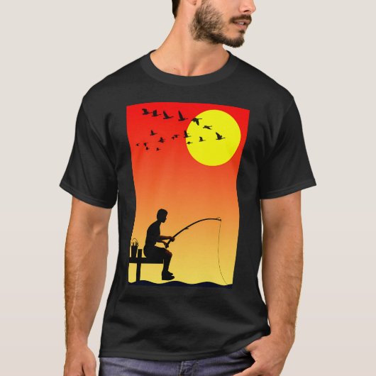 Vis All Day Zwarte Shirt (Voorkant)