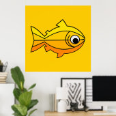 Vis als symbool van het christendom poster (Thuiskantoor)