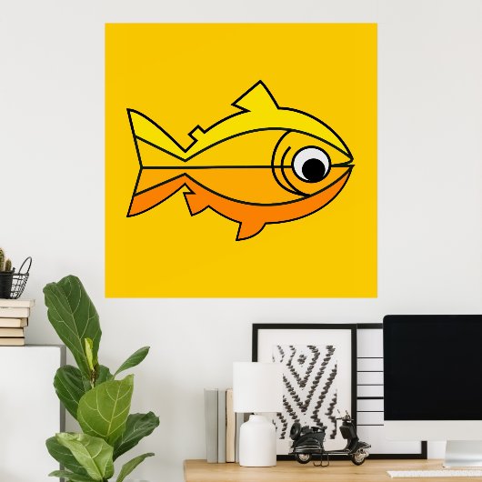 Vis als symbool van het christendom poster (Thuiskantoor)