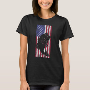 Vis - Amerikaans vlagpatriotticum Vist op zeebaars T-shirt