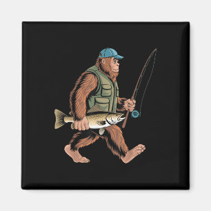 Vis Angler Visser Bigfoot Sasquatch Snoekbaars Fi Magneet