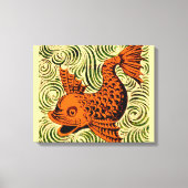 Vis Antiek Tegel Oude kunst Canvas Afdruk (Voorkant)